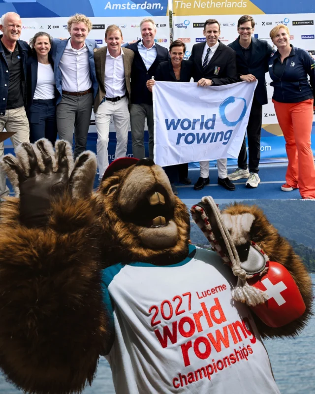 Now it’s our turn! 🇨🇭🚣

The flag has officially been passed from Amsterdam 2026 to Lucerne 2027. Next stop: Switzerland! 🇨🇭

To all staff, volunteers and athletes: enjoy some well-deserved rest after an incredible week.

See you next year at the Rotsee in Lucerne, August 23–29, 2027! ❤️🇨🇭

#Lucerne2027 #wrchlucerne #Rotsee #wrchamsterdamr